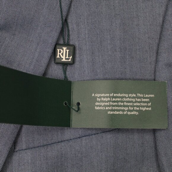 LAUREN Ralph Lauren Leland Blazer NWT Men 42 L Blue Poly/Rayon 2 Button Ventless - Picture 5 of 16